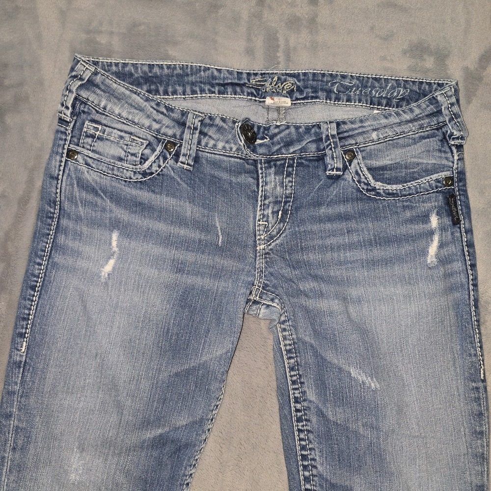 Silver Jeans Women's Blue Ankle & Cropped Jeans